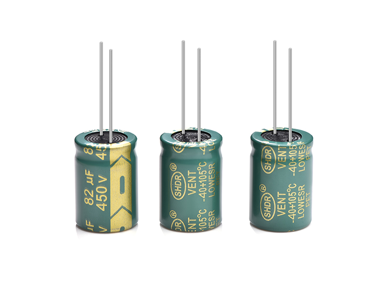 SHDR Electrolytic capacitor 82UF450V DIP LOWESR PETshell ±20% -40°~105°  size 16*25MM