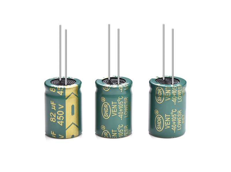 SHDR Electrolytic capacitor 82UF450V DIP LOWESR PETshell ±20% -40°~105°  size 16*25MM